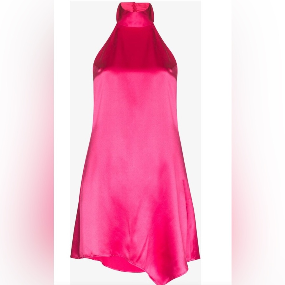 Reformation Briea Silk Pink Mini Dress
